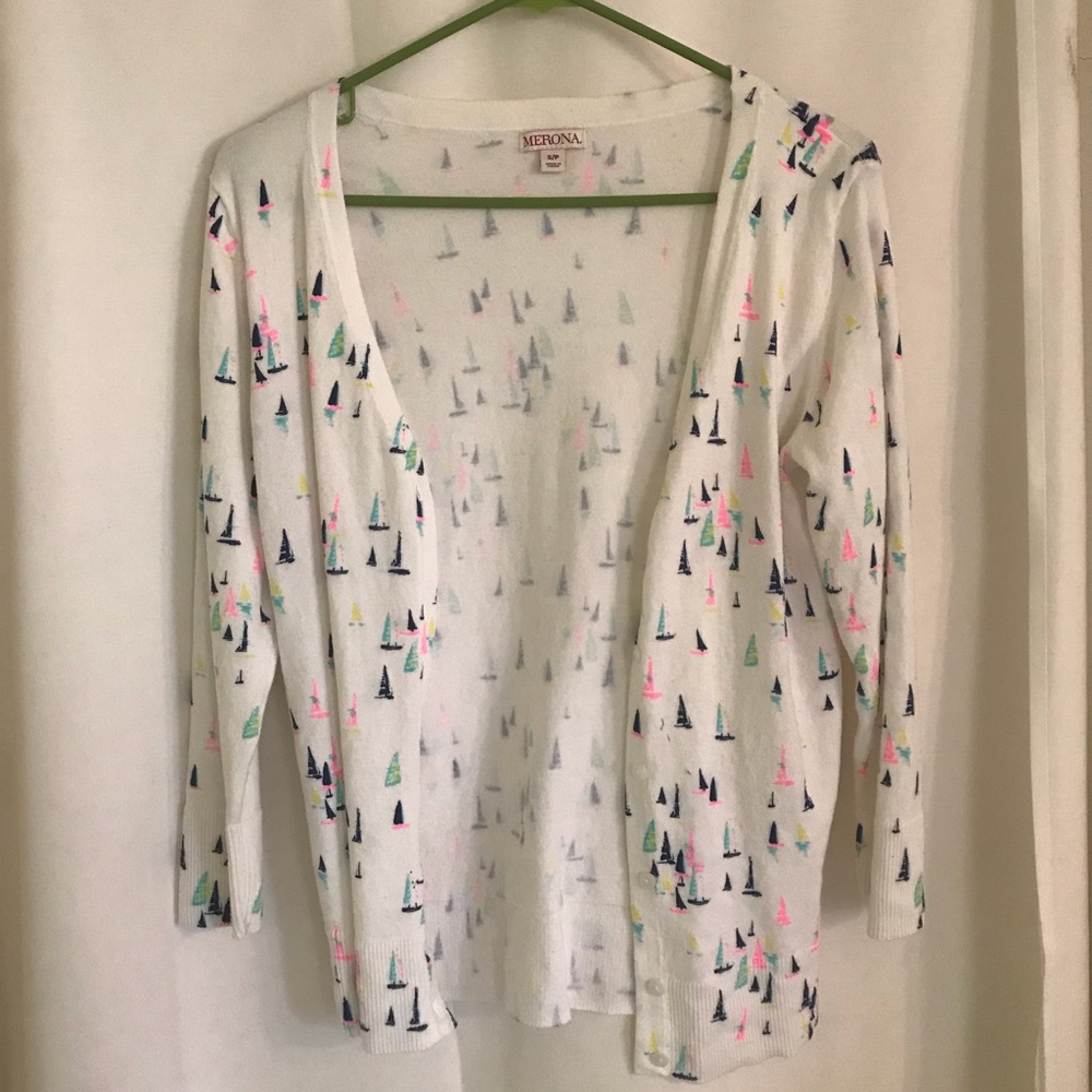 Print Cardigan with Buttons